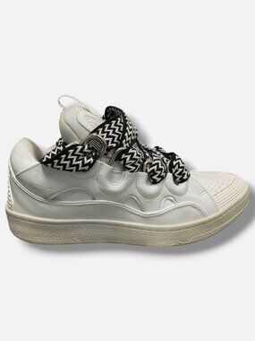 Lanvin x FUTURE Men's White Curb 3.0 Leather Sneakers Shoes Size EU:42 US:9